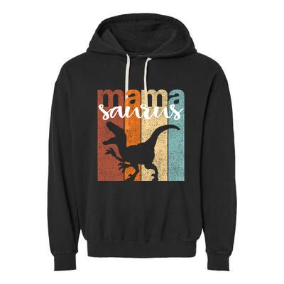 Mamasaurus Family Gift Vintage Gift Garment-Dyed Fleece Hoodie