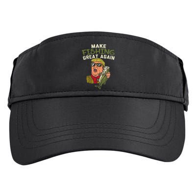 Make Fishing Great Again Trump Funny Fisherman Angler Adult Drive Performance Visor