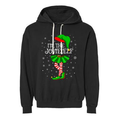 Matching Family Group I'm The Jovie Elf Christmas Garment-Dyed Fleece Hoodie