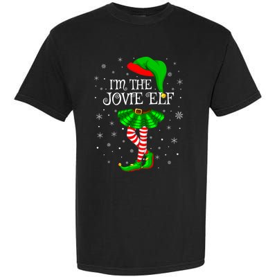 Matching Family Group I'm The Jovie Elf Christmas Garment-Dyed Heavyweight T-Shirt