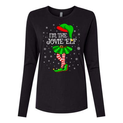 Matching Family Group I'm The Jovie Elf Christmas Womens Cotton Relaxed Long Sleeve T-Shirt