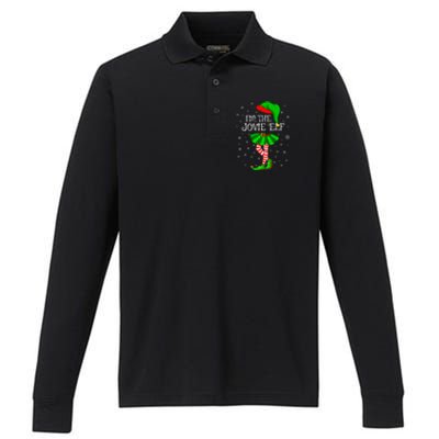 Matching Family Group I'm The Jovie Elf Christmas Performance Long Sleeve Polo