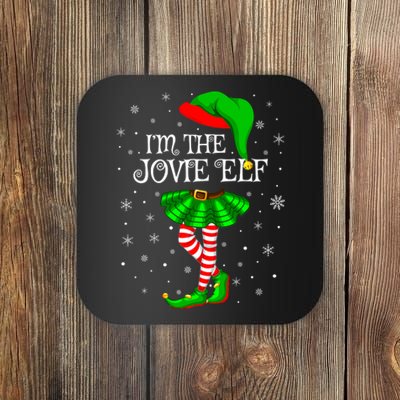 Matching Family Group I'm The Jovie Elf Christmas Coaster