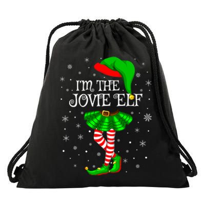 Matching Family Group I'm The Jovie Elf Christmas Drawstring Bag