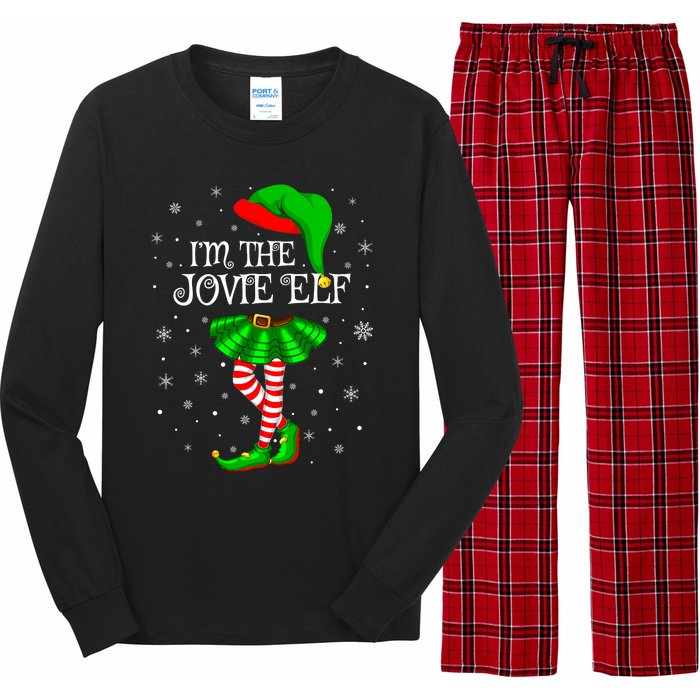 Matching Family Group I'm The Jovie Elf Christmas Long Sleeve Pajama Set