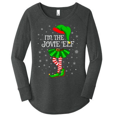 Matching Family Group I'm The Jovie Elf Christmas Women's Perfect Tri Tunic Long Sleeve Shirt