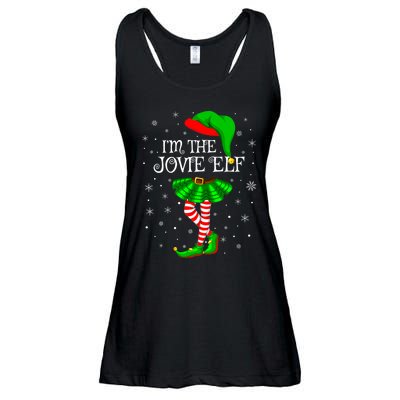 Matching Family Group I'm The Jovie Elf Christmas Ladies Essential Flowy Tank