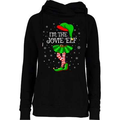 Matching Family Group I'm The Jovie Elf Christmas Womens Funnel Neck Pullover Hood