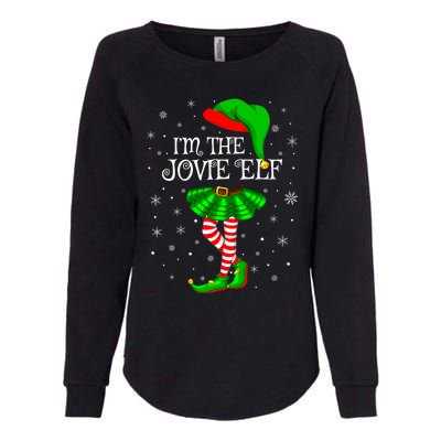 Matching Family Group I'm The Jovie Elf Christmas Womens California Wash Sweatshirt