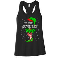 Matching Family Group I'm The Jovie Elf Christmas Women's Racerback Tank