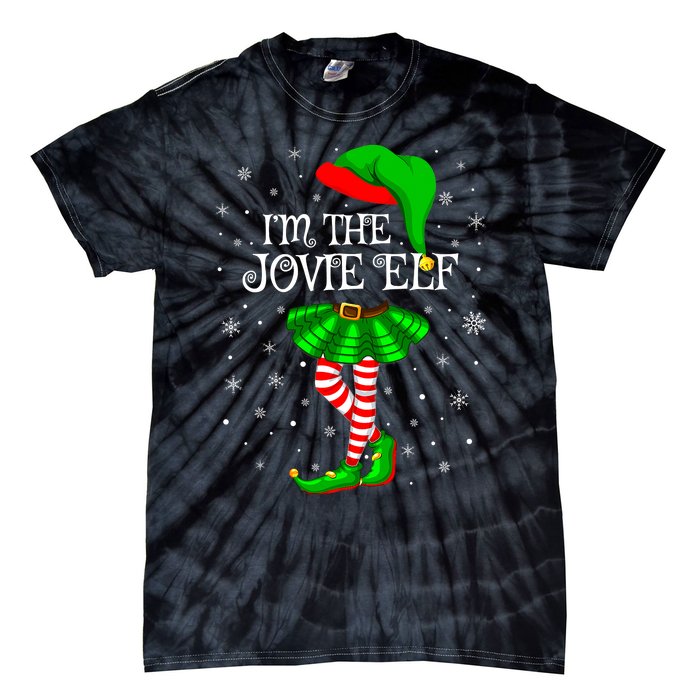 Matching Family Group I'm The Jovie Elf Christmas Tie-Dye T-Shirt