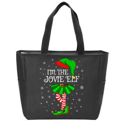 Matching Family Group I'm The Jovie Elf Christmas Zip Tote Bag