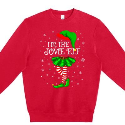 Matching Family Group I'm The Jovie Elf Christmas Premium Crewneck Sweatshirt