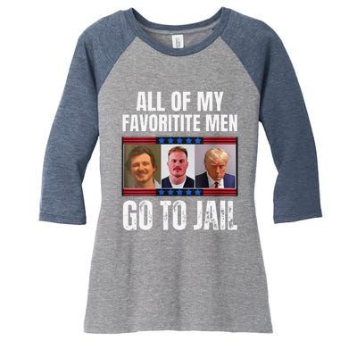 My Favorite Go To Jail Women's Tri-Blend 3/4-Sleeve Raglan Shirt