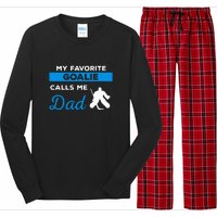 My Favorite Goalie Call Me Dad Gift Hockey Dad Father's Day Gift Long Sleeve Pajama Set