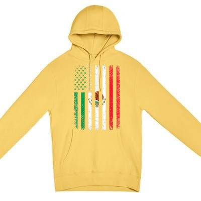 Mexico Flag Gift Usa American Mexican Independence Day Gift Premium Pullover Hoodie