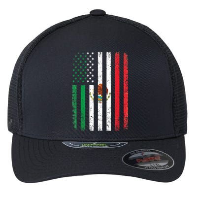 Mexico Flag Gift Usa American Mexican Independence Day Gift Flexfit Unipanel Trucker Cap