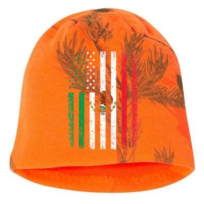 Mexico Flag Gift Usa American Mexican Independence Day Gift Kati - Camo Knit Beanie