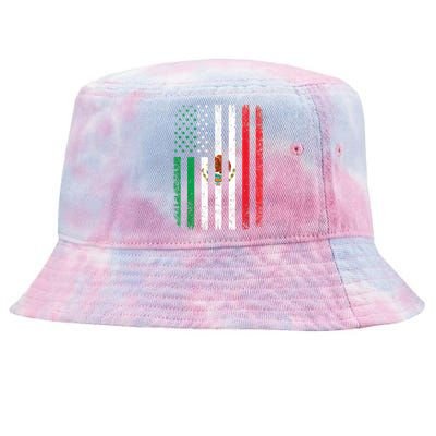 Mexico Flag Gift Usa American Mexican Independence Day Gift Tie-Dyed Bucket Hat