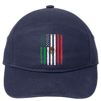 Mexico Flag Gift Usa American Mexican Independence Day Gift 7-Panel Snapback Hat