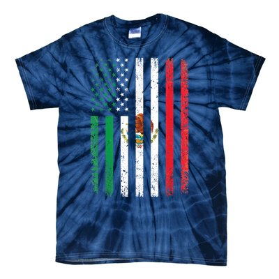 Mexico Flag Gift Usa American Mexican Independence Day Gift Tie-Dye T-Shirt