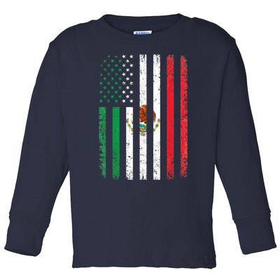 Mexico Flag Gift Usa American Mexican Independence Day Gift Toddler Long Sleeve Shirt