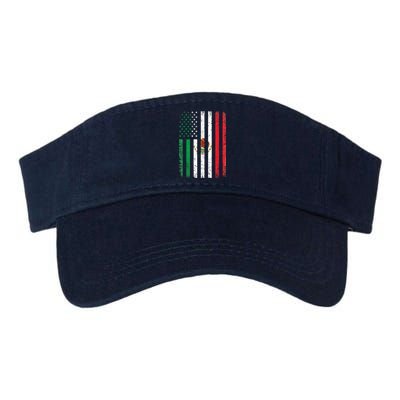 Mexico Flag Gift Usa American Mexican Independence Day Gift Valucap Bio-Washed Visor