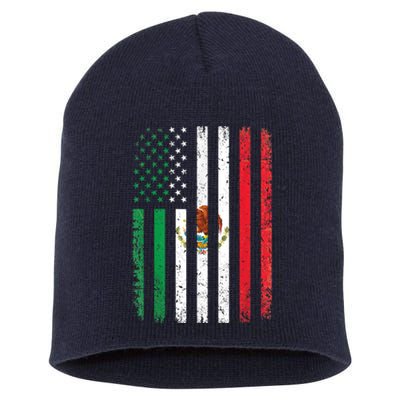 Mexico Flag Gift Usa American Mexican Independence Day Gift Short Acrylic Beanie