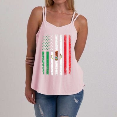 Mexico Flag Gift Usa American Mexican Independence Day Gift Women's Strappy Tank