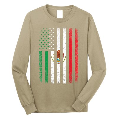 Mexico Flag Gift Usa American Mexican Independence Day Gift Long Sleeve Shirt