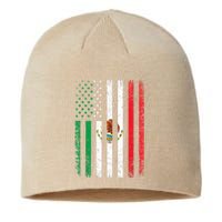 Mexico Flag Gift Usa American Mexican Independence Day Gift Sustainable Beanie