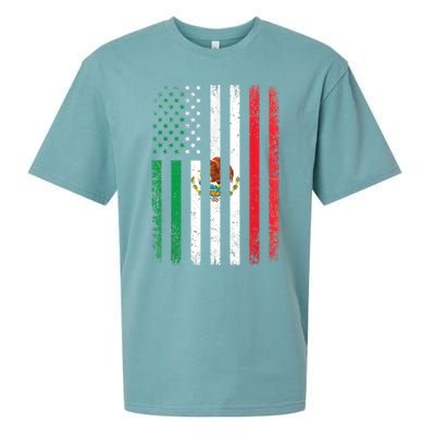 Mexico Flag Gift Usa American Mexican Independence Day Gift Sueded Cloud Jersey T-Shirt