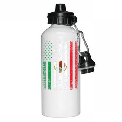 Mexico Flag Gift Usa American Mexican Independence Day Gift Aluminum Water Bottle