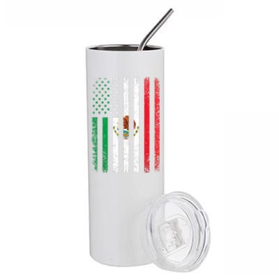 Mexico Flag Gift Usa American Mexican Independence Day Gift Stainless Steel Tumbler