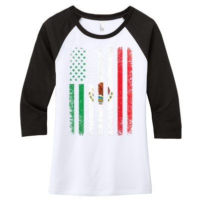 Mexico Flag Gift Usa American Mexican Independence Day Gift Women's Tri-Blend 3/4-Sleeve Raglan Shirt