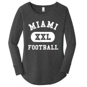 Miami Football Gift For Fan Sport Women's Perfect Tri Tunic Long Sleeve Shirt