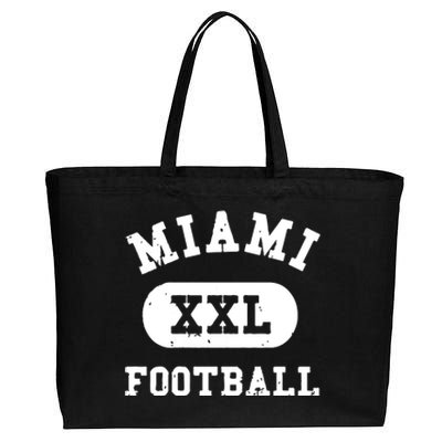 Miami Football Gift For Fan Sport Cotton Canvas Jumbo Tote