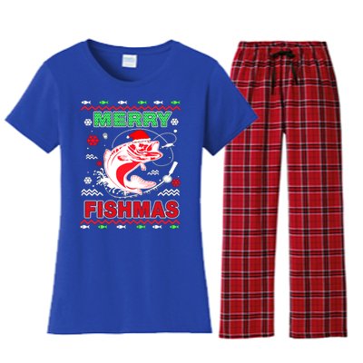 Merry Fishmas Gift Women's Flannel Pajama Set