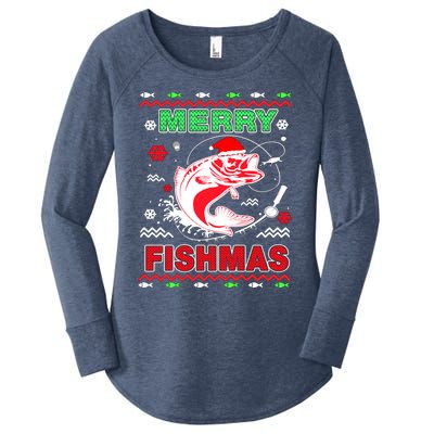 Merry Fishmas Gift Women's Perfect Tri Tunic Long Sleeve Shirt