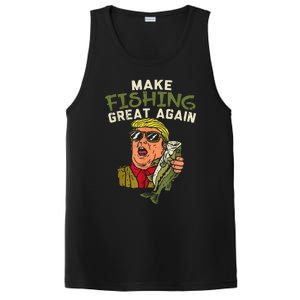 Make Fishing Great Again Trump Funny Fisherman Angler PosiCharge Competitor Tank