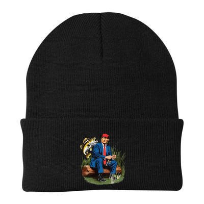 Make Fishing Great Again Funny Bass Fishing Humor Trump Beanie