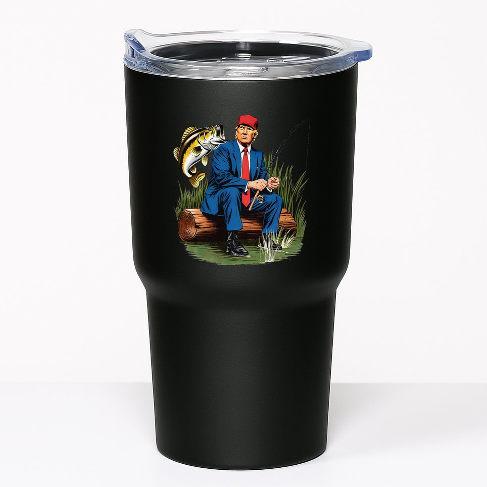 Make Fishing Great Again Funny Bass Fishing Humor Trump Tumbler