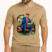 Make Fishing Great Again Funny Bass Fishing Humor Trump Cooling Performance Crew T-Shirt