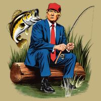 Make Fishing Great Again Funny Bass Fishing Humor Trump Cooling Performance Crew T-Shirt