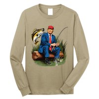 Make Fishing Great Again Funny Bass Fishing Humor Trump Long Sleeve Shirt