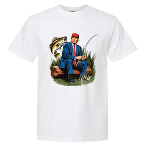 Make Fishing Great Again Funny Bass Fishing Humor Trump Garment-Dyed Heavyweight T-Shirt