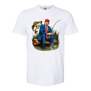 Make Fishing Great Again Funny Bass Fishing Humor Trump Softstyle CVC T-Shirt