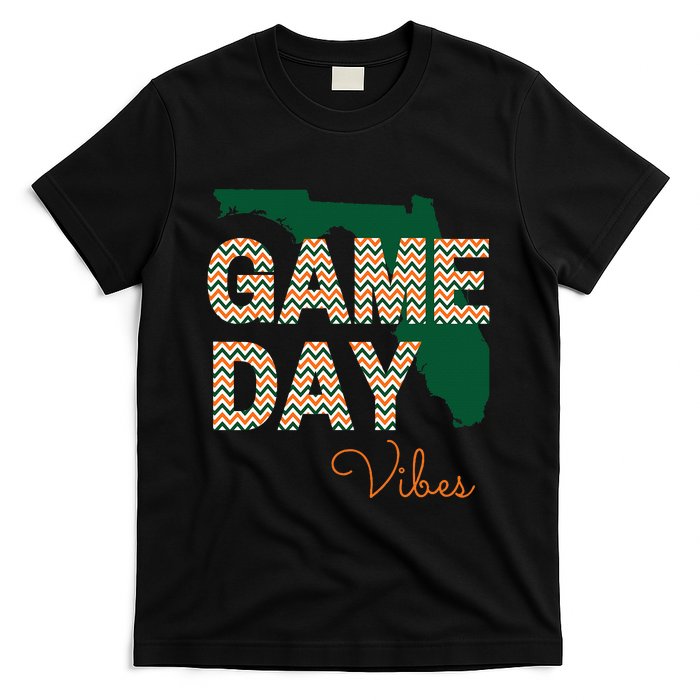 Miami Football Game Day Vibes Fall Tailgate T-Shirt