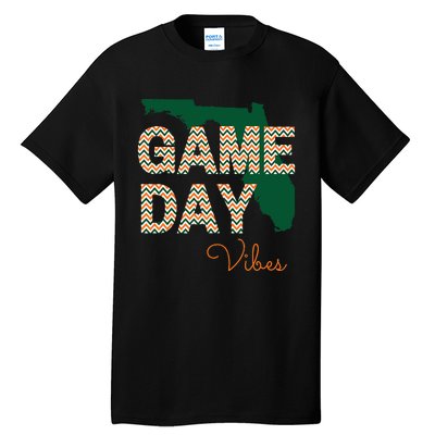 Miami Football Game Day Vibes Fall Tailgate Tall T-Shirt