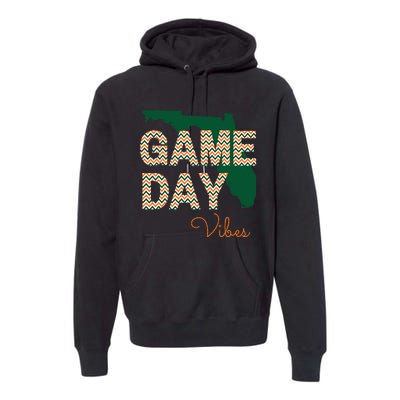 Miami Football Game Day Vibes Fall Tailgate Premium Hoodie